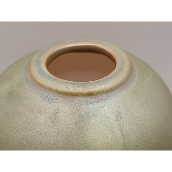 Hand Thrown Earth Green with Brick Red Highlights Jug Shape Vessel Vase - Picture 3 of 11